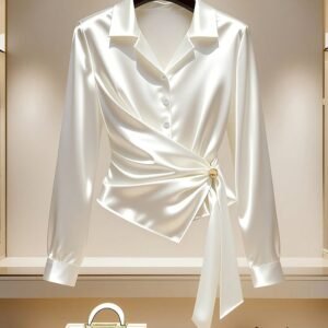 The Ivory Radiant Wrap Blouse