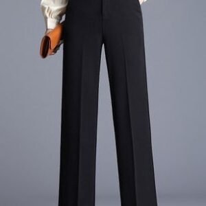 Midnight Executive Wide-Leg Trousers